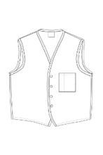 White 4-Button Unisex Vest with 1 Pocket