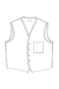 White 4-Button Unisex Vest with 1 Pocket