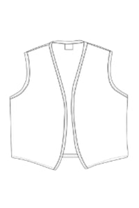 DayStar Silver No Buttons Unisex Vest with No Pockets