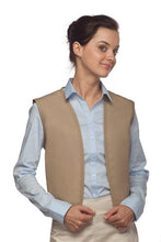 DayStar Khaki No Buttons Unisex Vest with No Pockets