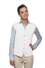 DayStar White 4-Button Unisex Vest with 1 Pocket