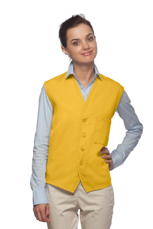 DayStar Yellow 4-Button Unisex Vest with 1 Pocket