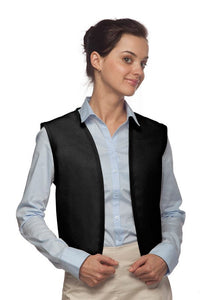 Cardi / DayStar Black No Pocket Unisex Vest with No Buttons